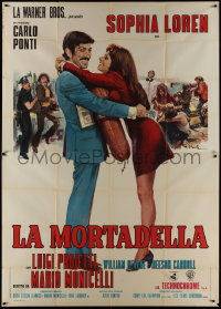 9t0109 LADY LIBERTY Italian 2p 1971 Ciriello art of sexy Sophia Loren w/sausage & Luigi Proietti!