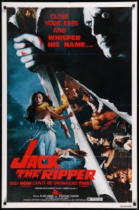 9t1600 JACK THE RIPPER 1sh 1979 Jess Franco, Klaus Kinski, cool sexy horror art by Copeland!