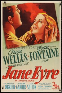 9t1602 JANE EYRE 1sh 1944 art of Orson Welles as Edward Rochester & Joan Fontaine as Jane!