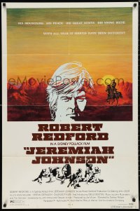 9t1606 JEREMIAH JOHNSON style B 1sh 1972 art of Robert Redford by CoConis, directed by Sydney Pollack!