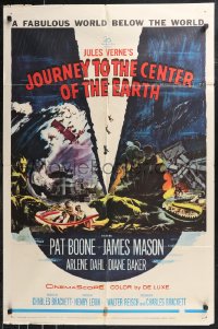 9t1611 JOURNEY TO THE CENTER OF THE EARTH 1sh 1959 Jules Verne fabulous world below the world!