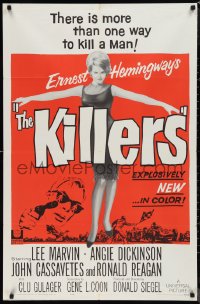 9t1628 KILLERS 1sh 1964 sexy full-length Angie Dickinson, Lee Marvin, directed by Don Siegel!