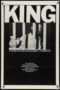 9t1634 KING: A FILMED RECORD. MONTGOMERY TO MEMPHIS 1sh 1970 Martin Luther documentary, ultra rare!