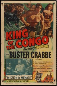 9t1633 KING OF THE CONGO chapter 1 1sh 1952 Crabbe as The Mighty Thunda, art by Glenn Cravath!