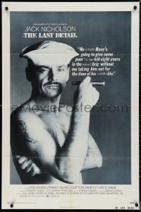 9t1646 LAST DETAIL 1sh 1973 foul-mouthed sailor Jack Nicholson w/cigar!