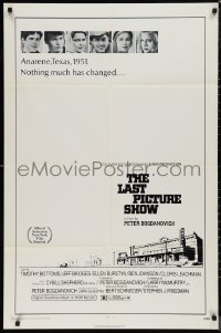 9t1647 LAST PICTURE SHOW 1sh 1971 Peter Bogdanovich, Jeff Bridges & Cybill Shepherd!