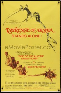 9t1654 LAWRENCE OF ARABIA 1sh R1971 David Lean classic starring Peter O'Toole, Best Picture!