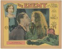 9t0344 ENEMY LC 1927 Lillian Gish asks Ralph Forbes if her love is more important to him, ultra rare!