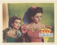 9t0347 FAN LC #6 1949 c/u of Jeanne Crain & Madeleine Carroll, directed by Otto Preminger!