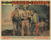 9t0349 FIGHTING CARAVANS LC 1931 young Gary Cooper, Ernest Torrence & Tully Marshall examine arrow!