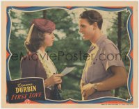 9t0350 FIRST LOVE LC 1939 super young Robert Stack in his first movie smiling at Deanna Durbin!