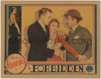 9t0353 FORBIDDEN LC 1932 Barbara Stanwyck between Adolphe Menjou & Ralph Bellamy, Frank Capra, rare!