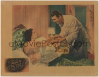 9t0358 GIVE ME YOUR HEART LC 1936 Kay Francis in bed smiles at George Brent & holds his hands!