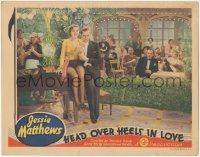 9t0364 HEAD OVER HEELS IN LOVE LC 1937 sexy Jessie Matthews & Louis Borel sitting on piano!