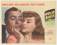 9t0369 HOLD BACK THE DAWN LC 1941 best close up of Charles Boyer & sexy Paulette Goddard!