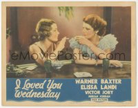 9t0374 I LOVED YOU WEDNESDAY LC 1933 great c/u of Elissa Landi & Miriam Jordan smoking at bar, rare!