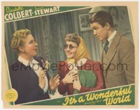 9t0380 IT'S A WONDERFUL WORLD LC 1939 James Stewart with Claudette Colbert wearing sunglasses!