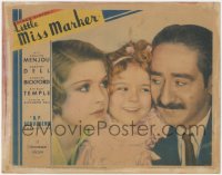 9t0397 LITTLE MISS MARKER LC 1934 adorable Shirley Temple between Dorothy Dell & Adolphe Menjou!