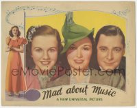 9t0403 MAD ABOUT MUSIC LC 1938 portrait of Gail Patrick between Deanna Durbin & Herbert Marshall!