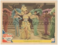 9t0415 MEET THE PEOPLE LC 1944 glamorous Lucille Ball & dancing beauties performing on stage!