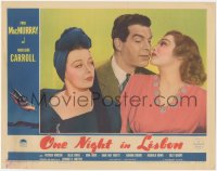 9t0437 ONE NIGHT IN LISBON LC 1941 Fred MacMurray between Madeleine Carroll & Patricia Morison!