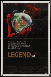 9t1657 LEGEND int'l 1sh 1986 Cruise, Ridley Scott, cool fantasy artwork by Alvin!