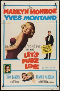 9t1660 LET'S MAKE LOVE 1sh 1960 great images of super sexy Marilyn Monroe & Yves Montand!