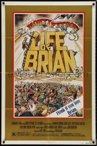 9t1665 LIFE OF BRIAN style B 1sh 1979 Monty Python, Stout art, Graham Chapman, honk if you love him!