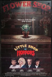 9t1673 LITTLE SHOP OF HORRORS 1sh 1986 artwork of carnivorous plant, Rick Moranis, Steve Martin!