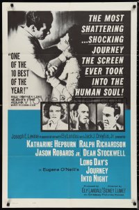 9t1682 LONG DAY'S JOURNEY INTO NIGHT 1sh 1963 Katharine Hepburn, Ralph Richardson