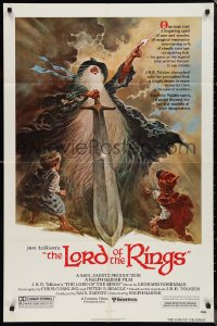 9t1685 LORD OF THE RINGS style A 1sh 1978 Ralph Bakshi cartoon from J.R.R. Tolkien, Tom Jung art!