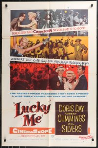 9t1697 LUCKY ME 1sh 1954 sexy Doris Day never had it so good, Robert Cummings, Phil Silvers