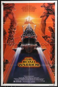 9t1702 MAD MAX 2: THE ROAD WARRIOR 1sh 1982 Mel Gibson in the title role, great art by Commander!