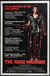 9t1703 MAD MAX 2: THE ROAD WARRIOR style B 1sh 1982 George Miller, Mel Gibson returns as Mad Max!