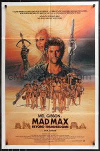 9t1705 MAD MAX BEYOND THUNDERDOME advance 1sh 1985 art of Mel Gibson & Tina Turner by Richard Amsel!