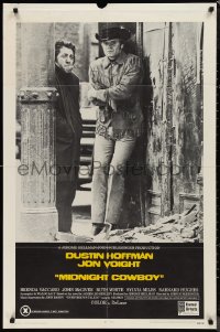 9t1738 MIDNIGHT COWBOY 1sh 1969 Dustin Hoffman, Jon Voight, John Schlesinger classic, x-rated!