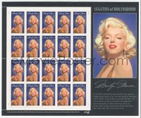 9t0081 MARILYN MONROE Legends of Hollywood stamp sheet 1995 contains 20 unused postage stamps!