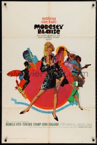 9t1742 MODESTY BLAISE 1sh 1966 Bob Peak art of sexiest female secret agent Monica Vitti!