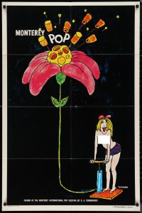 9t1745 MONTEREY POP 1sh R1978 D.A. Pennebaker, rock & roll, great sexy Tomi Ungerer art!