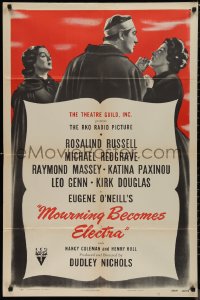 9t1752 MOURNING BECOMES ELECTRA 1sh 1948 Rosalind Russell & her mother love the same man!