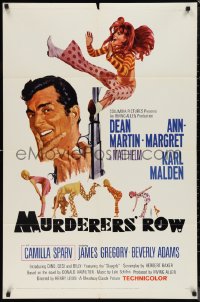 9t1762 MURDERERS' ROW 1sh 1966 art of spy Dean Martin as Matt Helm & sexy Ann-Margret by McGinnis!