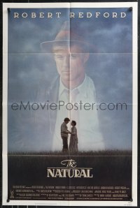 9t1774 NATURAL 1sh 1984 Robert Redford, Robert Duvall, directed by Barry Levinson, baseball!