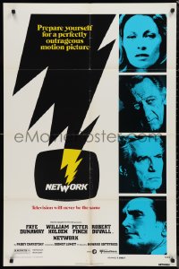 9t1777 NETWORK advance 1sh 1976 written by Paddy Cheyefsky, William Holden, Sidney Lumet classic!