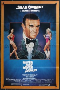 9t1778 NEVER SAY NEVER AGAIN 1sh 1983 art of Sean Connery as James Bond 007 by Obrero!