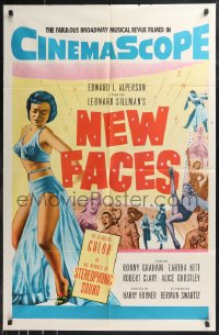 9t1779 NEW FACES 1sh 1954 Leonard Sillman, sexy Eartha Kitt in revealing outfit!