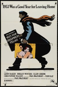 9t1780 NEXT STOP GREENWICH VILLAGE style A 1sh 1976 cool art of Lenny Baker in NYC by Milton Glaser!