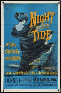 9t1784 NIGHT TIDE style B 1sh 1963 great completely different Gary art, eerie, strange, macabre!