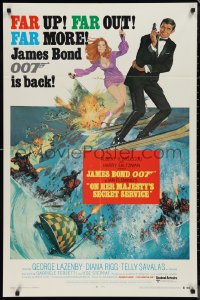 9t1801 ON HER MAJESTY'S SECRET SERVICE style B 1sh 1969 Lazenby as Bond, McGinnis/McCarthy art!