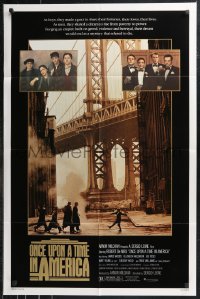 9t1804 ONCE UPON A TIME IN AMERICA 1sh 1984 De Niro, Woods, Sergio Leone, top cast old and young!