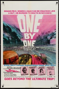 9t1805 ONE BY ONE 1sh 1974 Gran prix racing documentary, they win or get killed!